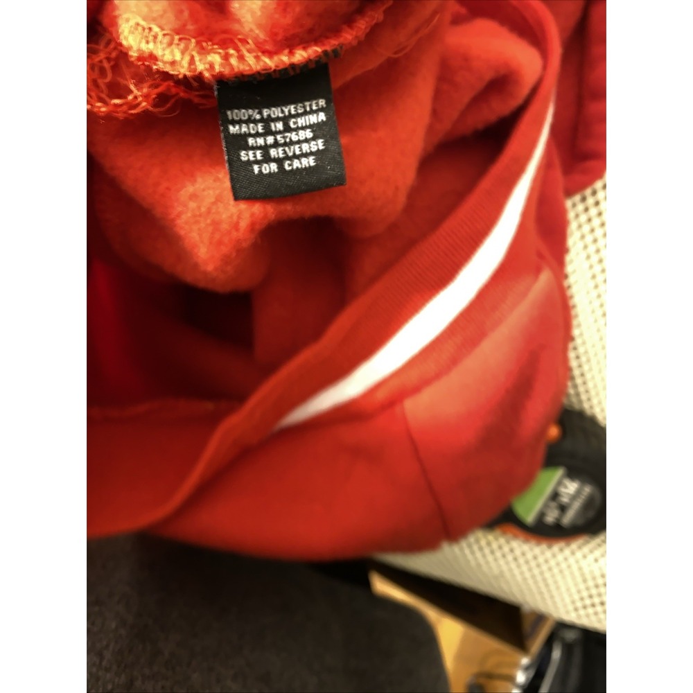 New Look Crop Hoodie Womens Medium Varsity Letter‎ Red White Length 14" Pit 19" - Picture 8 of 8